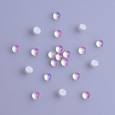 Mocha White Mermaid Tears Glass Half Pearls Rhinestones For Nail Art WholesaleRhinestone